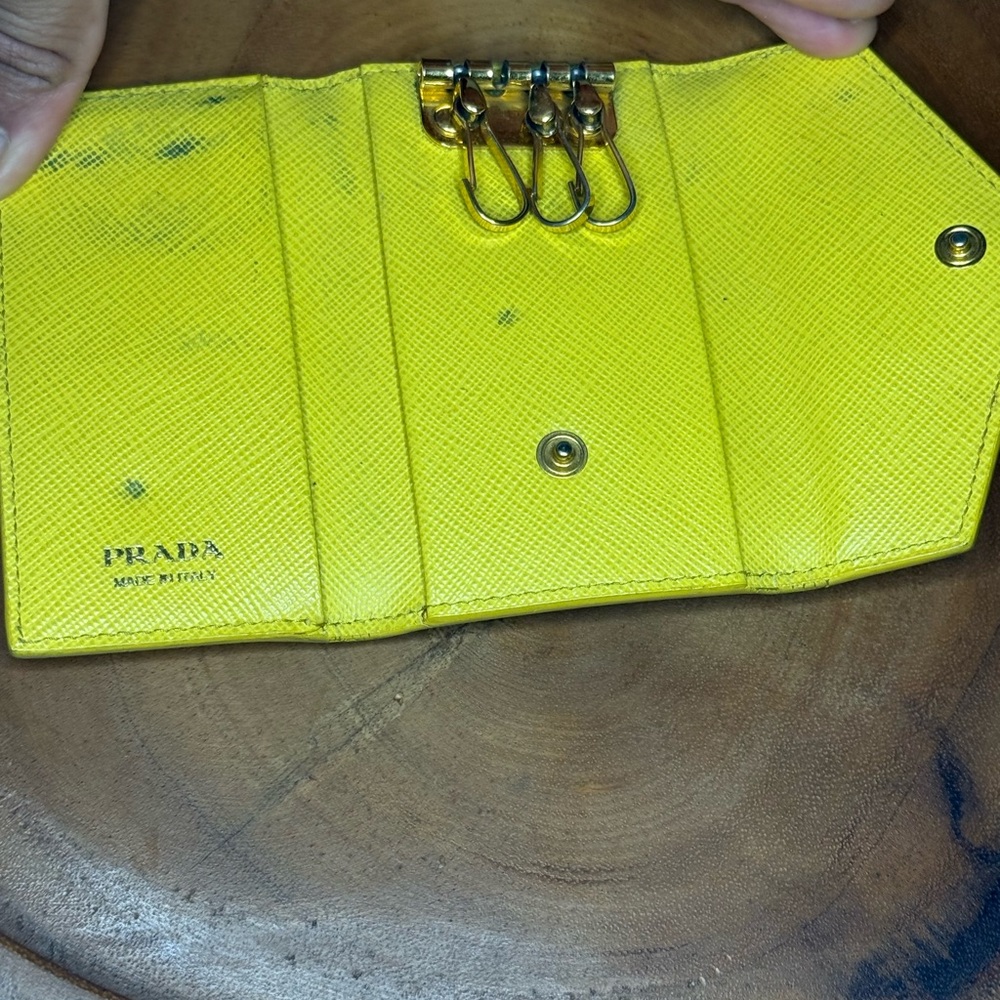 Prada Vibrant Yellow Key Holder - Picture 2 of 5